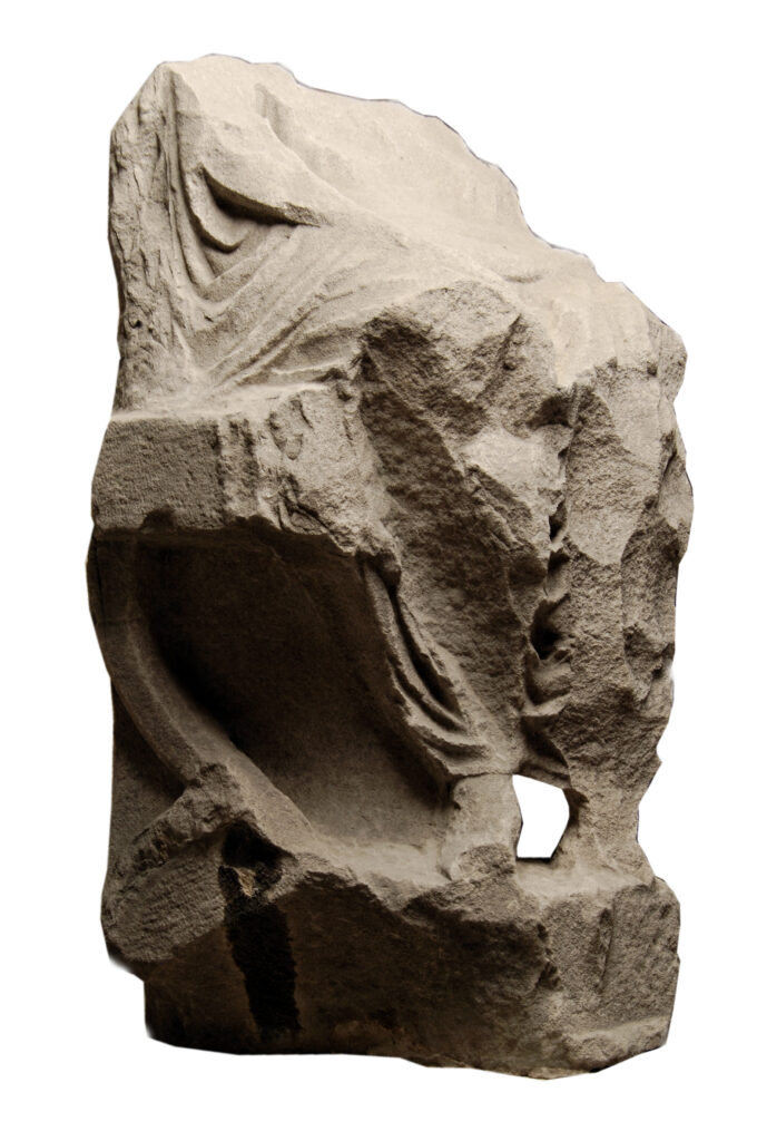 Statua di togato con sedia curule