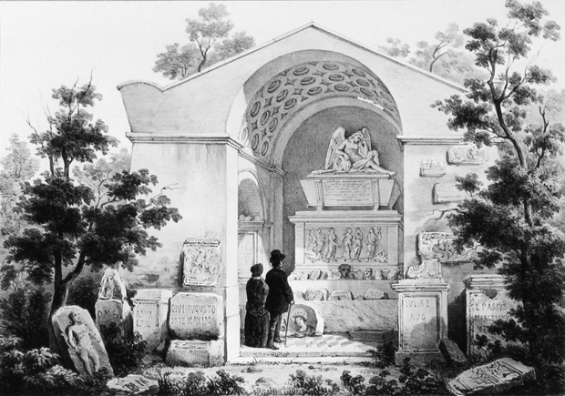 I Monumento a Winckelmann nel 1854