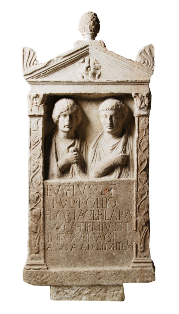 Epitafio di Lucius Vibius Pollio e di Floria Hilara