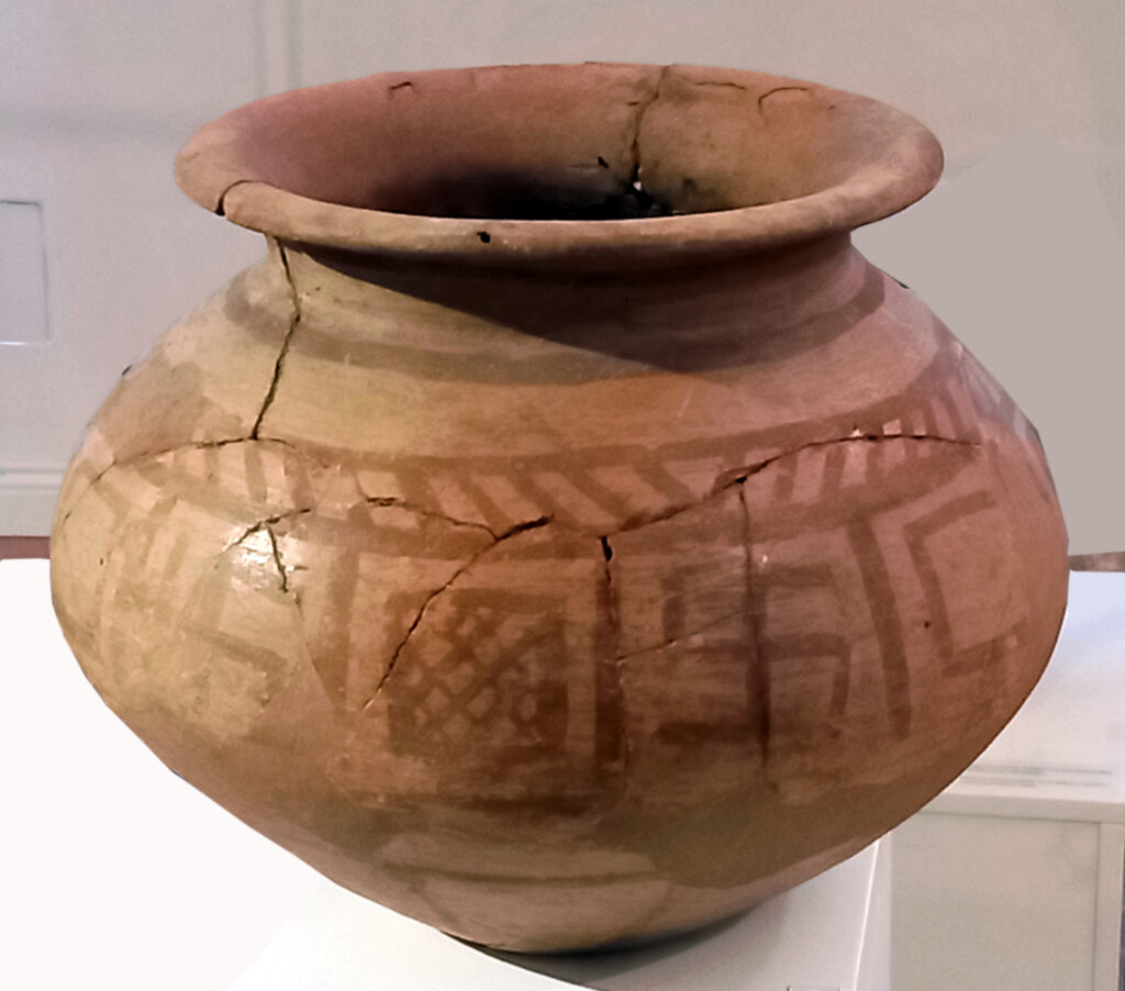 Vetrina E n. 1, vaso etrusco dalle tombe 18-19-20 (VIII secolo a.C.)